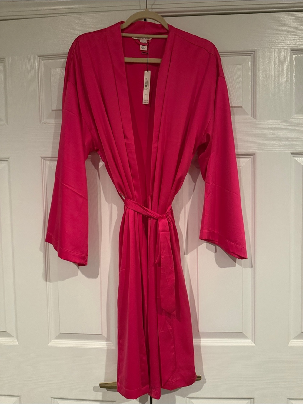 Victoria's Secret Satin Robe in Hot Pink